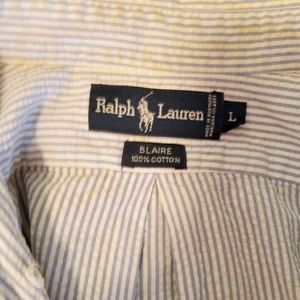 Polo long sleeve seersucker shirt